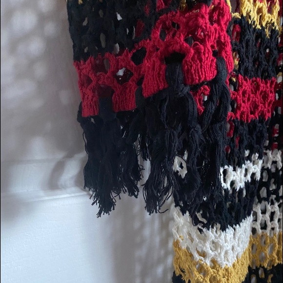 ORNATELY FRINGED CROCHETED SWEATER - Picture 5 of 12